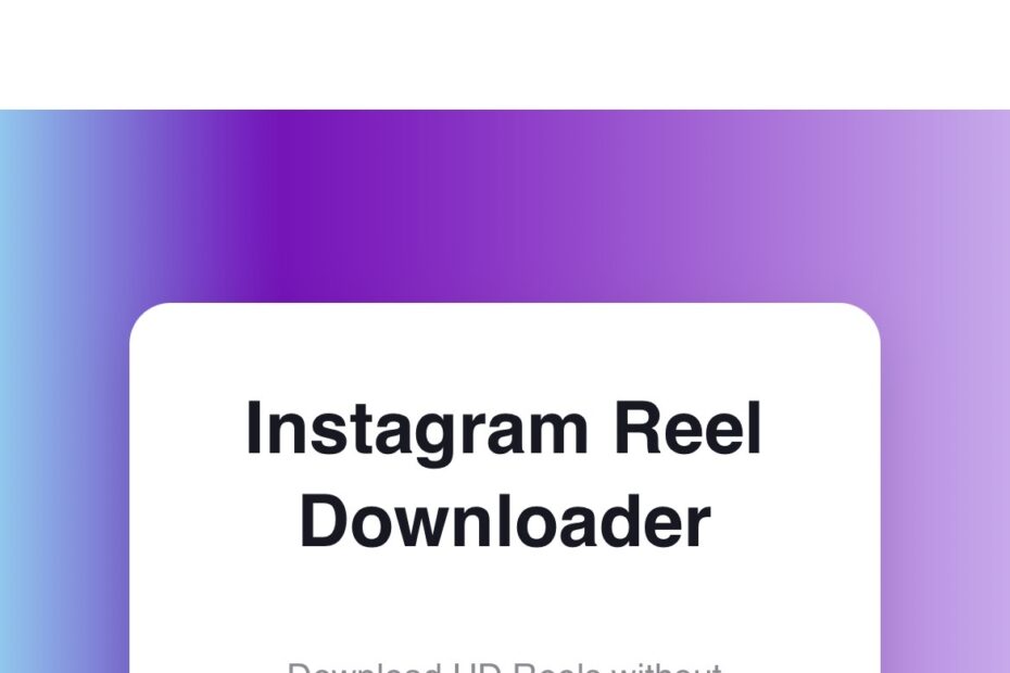 SocialDownload app interface to Instagram reels download with audio